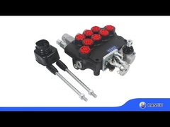 水力単ブロックバルブ3P80,空気制御タイプ+手動制御 BSPP 1/2ポート