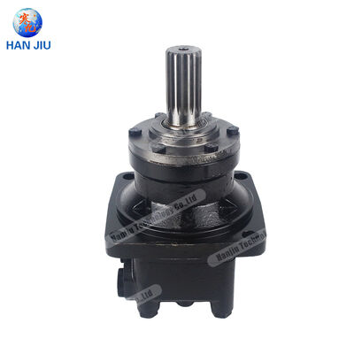 油圧ホイールモーター BMT-200-WFD ホイール取り付けフランジ、200 ml/r、31.75 ミリメートルスプラインシャフトと G 1/2 ポート A および B